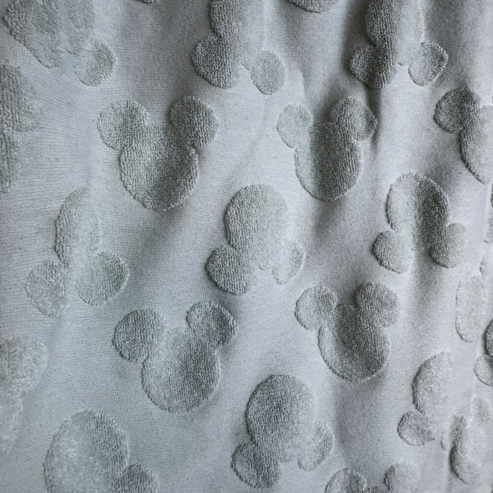 Disney Mickey Mouse Mint Green Embossed Terry Cloth Lounge Skirt Elastic Waist L - Picture 2 of 6